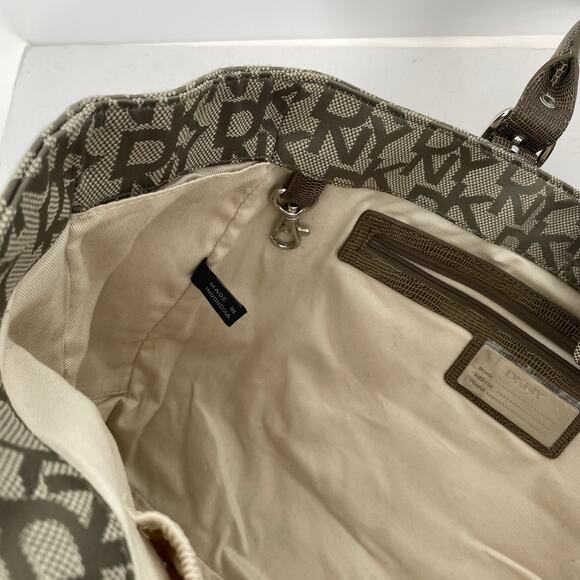 DKNY Monogram Two Handle Tote Gray - Picture 4 of 10